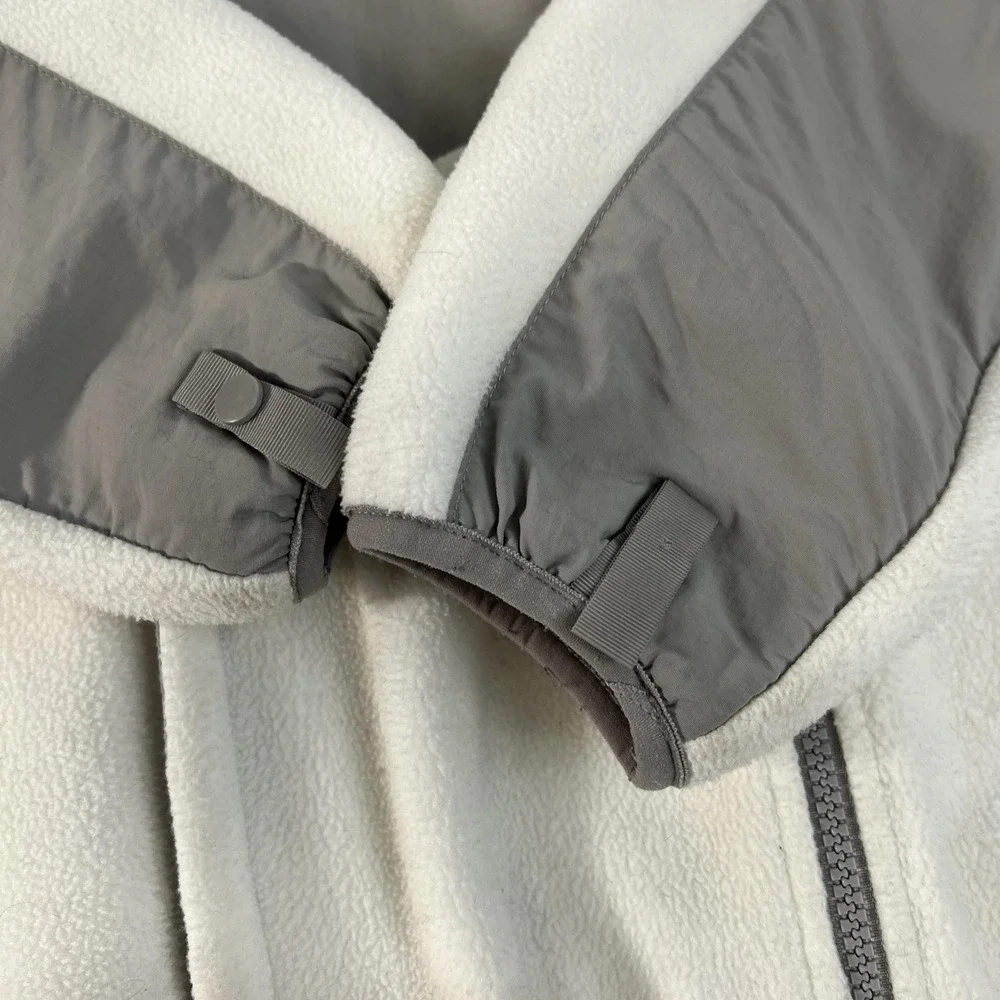 The North Face Jacket Girls 14/16‎ White Gray Fleece Zip Polartec Classic